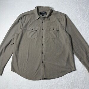 True Grit Shirt Mens Size‎ XXL Corduroy Brown Camp Hike Chore Button Down Shirt